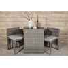 Lauko baldų komplektas Venture Design Kavinės komplektas, Savana, Stalas: 75x66x50 cm Kėdė: 71x55x45 cm, Pilka