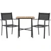 Lauko baldų komplektas Venture Design Kavinės stalo ir kėdžių komplektas Holmbeck Copacabana 74x70x55 cm Juodas plienas