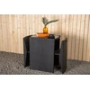 Lauko baldų komplektas Venture Design Kavinės komplektas, Savana, Stalas: 75x66x50 cm Kėdė: 71x55x45 cm, Juoda