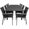 Lauko baldų komplektas Venture Design Valgomojo stalas ir fotelio komplektas Marbella Parma 160x240x100x75 cm Juodas