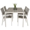 Lauko baldų komplektas Venture Design Valgomojo stalas ir kėdžių komplektas 150x90 cm, baltas Aintwood