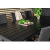 Lauko baldų komplektas Venture Design Valgomojo stalas ir fotelio komplektas 205x90 cm, juodas, Aintwood, rotangas, plienas