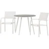 Lauko baldų komplektas Venture Design Valgomojo komplektas Break Santorini 90x90 cm Baltas Aliuminis Sulankstomas