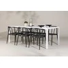 Lauko baldų komplektas Venture Design Valgomojo komplektas Break valgomojo stalas ir Stina kėdės 205x75 cm baltas juodas aliuminio pintas medienos imitacija