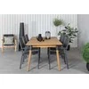 Lauko baldų komplektas Venture Design Valgomojo stalas ir kėdžių komplektas Julian 210x100 cm Juoda Akacija Plienas Textilene