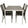 Lauko baldų komplektas Venture Design Valgomojo stalas ir fotelio komplektas 150x90 cm baltas Aintwood rotangas plienas