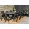 Lauko baldų komplektas Venture Design Valgomojo stalas ir fotelio komplektas Marbella Parma 160x240x100x75 cm Juodas
