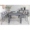 Lauko baldų komplektas Venture Design Valgomojo komplektas Marbella stalas 160x240 cm juodas poliesterio virvė plienas
