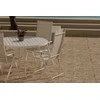 Lauko baldų komplektas Venture Design Valgomojo komplektas Giardini stalas su 4 Levanzo kėdėmis 120 cm smėlio spalvos plienas