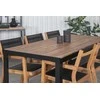 Lauko baldų komplektas Venture Design Valgomojo stalas ir sulankstomos kėdės komplektas 205x90 cm Juoda Akacija Lauko baldai