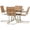 Lauko baldų komplektas Venture Design Valgomojo komplektas Holmsund 110 cm smėlio spalvos poliwoodas