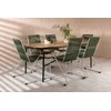 Lauko baldų komplektas Venture Design Valgomojo stalas ir kėdžių komplektas Holmbeck ir Bois 200x90x75 cm juodas žalias plieno virvė