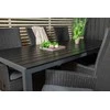 Lauko baldų komplektas Venture Design Valgomojo stalas ir fotelio komplektas 205x90 cm, juodas, Aintwood rotangas
