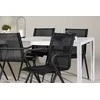 Lauko baldų komplektas Venture Design Valgomojo komplektas Break stalas ir Alina kėdės 205x75 cm balta ir juoda
