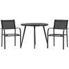 Lauko baldų komplektas Venture Design Valgomojo stalas ir fotelių komplektas 90x90 cm juodas