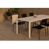 Lauko baldų komplektas Venture Design Valgomojo komplektas Giardini stalas su 6 Lindos kėdėmis, smėlio spalvos, juodos spalvos, lauko baldai