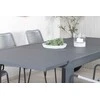 Lauko baldų komplektas Venture Design Valgomojo komplektas Marbella stalas 160x240 cm juodas poliesterio virvė plienas
