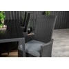 Lauko baldų komplektas Venture Design Valgomojo stalas ir fotelio komplektas 205x90 cm, juodas, Aintwood rotangas