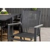 Lauko baldų komplektas Venture Design Valgomojo stalas ir fotelio komplektas Marbella Parma 160x240x100x75 cm Juodas