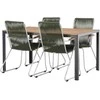 Lauko baldų komplektas Venture Design Valgomojo stalas ir kėdžių komplektas 150x90 cm juodas žalias lauko