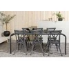 Lauko baldų komplektas Venture Design Valgomojo stalas ir kėdžių komplektas Borneo Tablas 200x100x75 cm juodas aliuminis