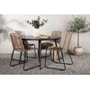 Venture Design Valgomojo komplektas Break apvalus valgomojo stalas 120 cm juodas