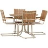 Lauko baldų komplektas Venture Design Valgomojo komplektas Holmsund 110 cm smėlio spalvos poliwoodas