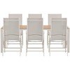 Lauko baldų komplektas Venture Design Valgomojo komplektas Break 205x90 cm Smėlio spalvos