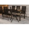 Lauko baldų komplektas Venture Design Valgomojo komplektas Giardini valgomojo stalas ir Levanzo kėdės juodos spalvos aliuminis ir plienas