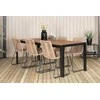Lauko baldų komplektas Venture Design Valgomojo stalas ir sulankstomos kėdės rinkinys 205x90 cm Juoda Akacija Lauko Baldai