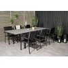Lauko baldų komplektas Venture Design Valgomojo stalas ir kėdžių komplektas Levels 160x240x90 cm Juoda Aintwood