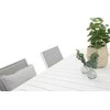 Lauko baldų komplektas Venture Design Valgomojo stalas ir kėdžių komplektas Marbella 160x100x75 cm baltas aliuminis
