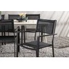 Lauko baldų komplektas Venture Design Valgomojo stalas ir sulankstomos kėdės rinkinys 200x90 cm, smėlio spalvos, plienas