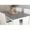 Lauko baldų komplektas Venture Design Valgomojo stalas ir fotelio komplektas 150x90 cm Balta Pilka Aintwood Rotangas