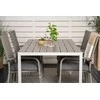 Lauko baldų komplektas Venture Design Valgomojo stalas ir fotelio komplektas 150x90 cm baltas Aintwood rotangas plienas