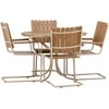 Lauko baldų komplektas Venture Design Valgomojo komplektas Holmsund 110 cm smėlio spalvos poliwoodas