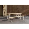 Lauko baldų komplektas Venture Design Valgomojo komplektas, Guiness, smėlio spalvos, teak medžio imitacija
