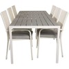Lauko baldų komplektas Venture Design Valgomojo stalas ir fotelio komplektas 205x90 cm Baltas Aintwood Rotangas Plienas