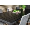 Lauko baldų komplektas Venture Design Valgomojo stalas ir kėdžių komplektas 205x90 cm Juodas Aintwood plienas