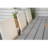 Lauko baldų komplektas Venture Design Valgomojo stalas ir fotelio komplektas 205x90 cm Baltas Aintwood Rotangas Plienas