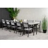 Lauko baldų komplektas Venture Design Valgomojo stalas ir fotelio komplektas Levels 224x100 cm juodas