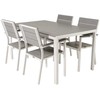 Lauko baldų komplektas Venture Design Valgomojo stalas ir kėdžių komplektas 150x90 cm, baltas Aintwood