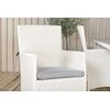 Lauko baldų komplektas Venture Design Valgomojo stalas ir fotelio komplektas 150x90 cm Balta Pilka Aintwood Rotangas