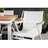 Lauko baldų komplektas Venture Design Valgomojo stalas ir fotelio komplektas 160x240x90 cm, baltas tekas, lauko baldai