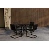 Lauko baldų komplektas Venture Design Valgomojo komplektas Chios 90 cm juodas