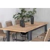 Lauko baldų komplektas Venture Design Valgomojo komplektas Panama stalas 152x210 cm juodas