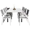 Venture Design Valgomojo komplektas Marbella 160x100x75 cm Baltas aliuminis