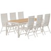 Lauko baldų komplektas Venture Design Valgomojo komplektas Break 205x90 cm Smėlio spalvos