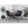 Venture Design Valgomojo stalas ir fotelio komplektas 120 cm juodas