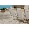 Lauko baldų komplektas Venture Design Valgomojo komplektas Break stalas su 6 Levanzo kėdėmis 205x90 cm, smėlio spalvos plienas